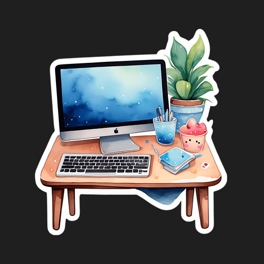Charming Workspace - Sticker - Heat Press Transfer