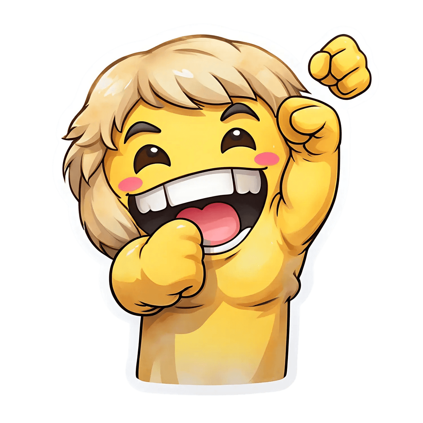 Cheerful Emoji - UV Sticker - Heat Press Transfer