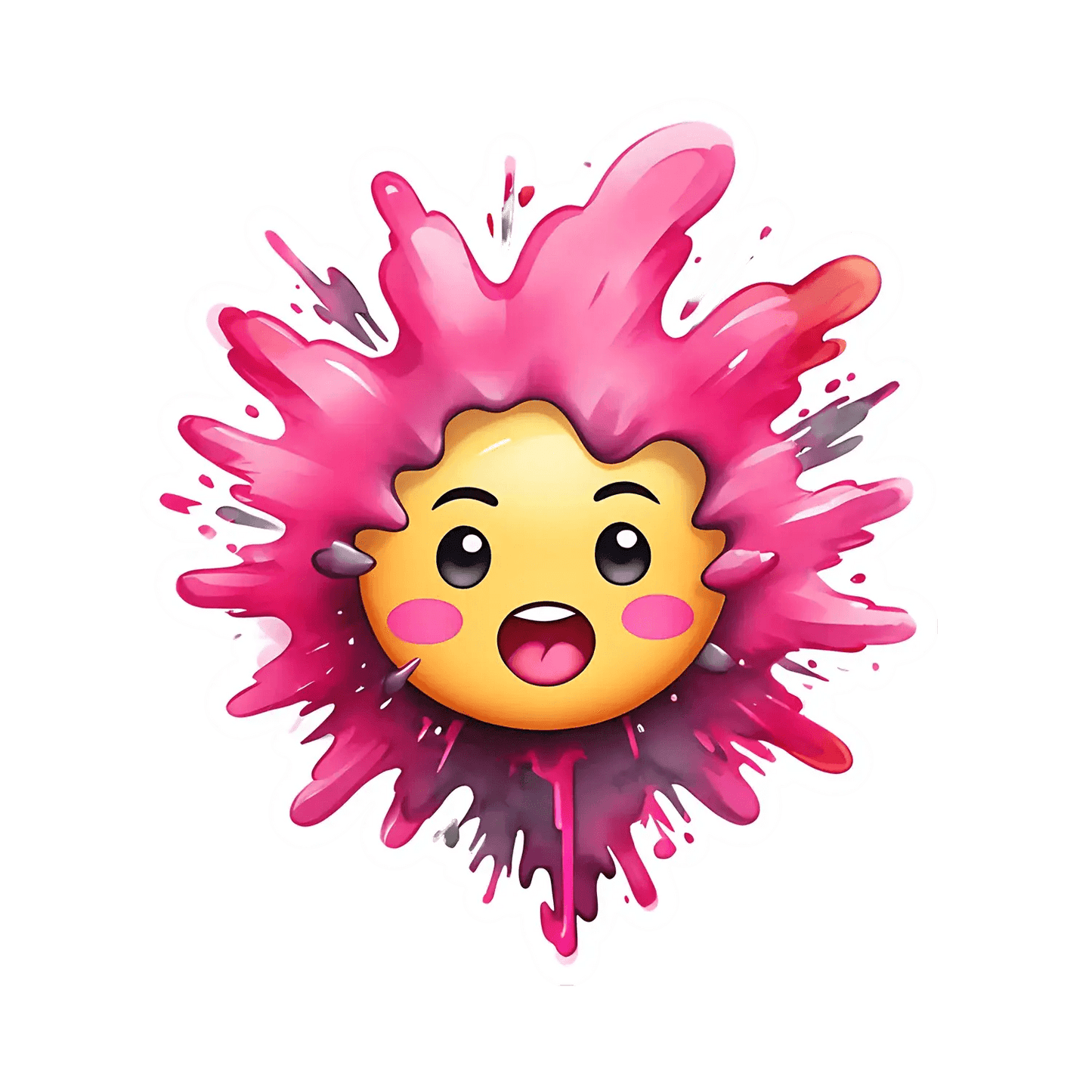 Cheerful Explosion - Colorful Sticker - Heat Press Transfer