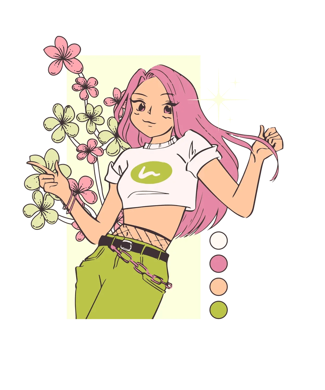Cherry Blossom Girl - DTF Ready to Press (original)