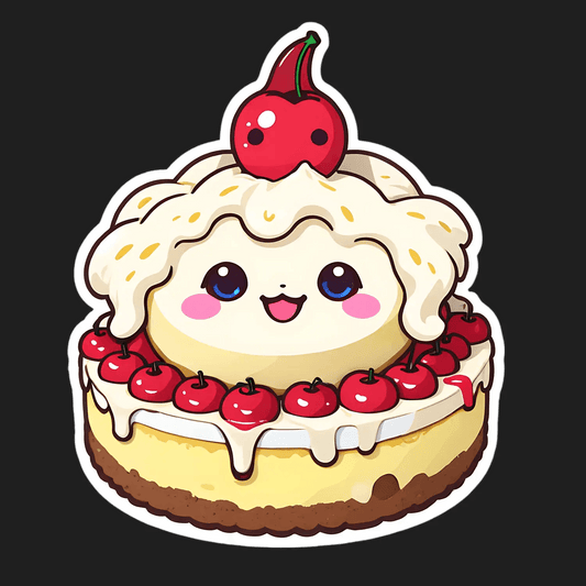 Cherry Cake Cute Sticker - UV DTF - Heat Press Transfer