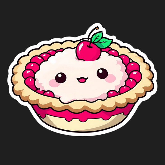Cherry Pie Cute Sticker - UV DTF - Heat Press Transfer