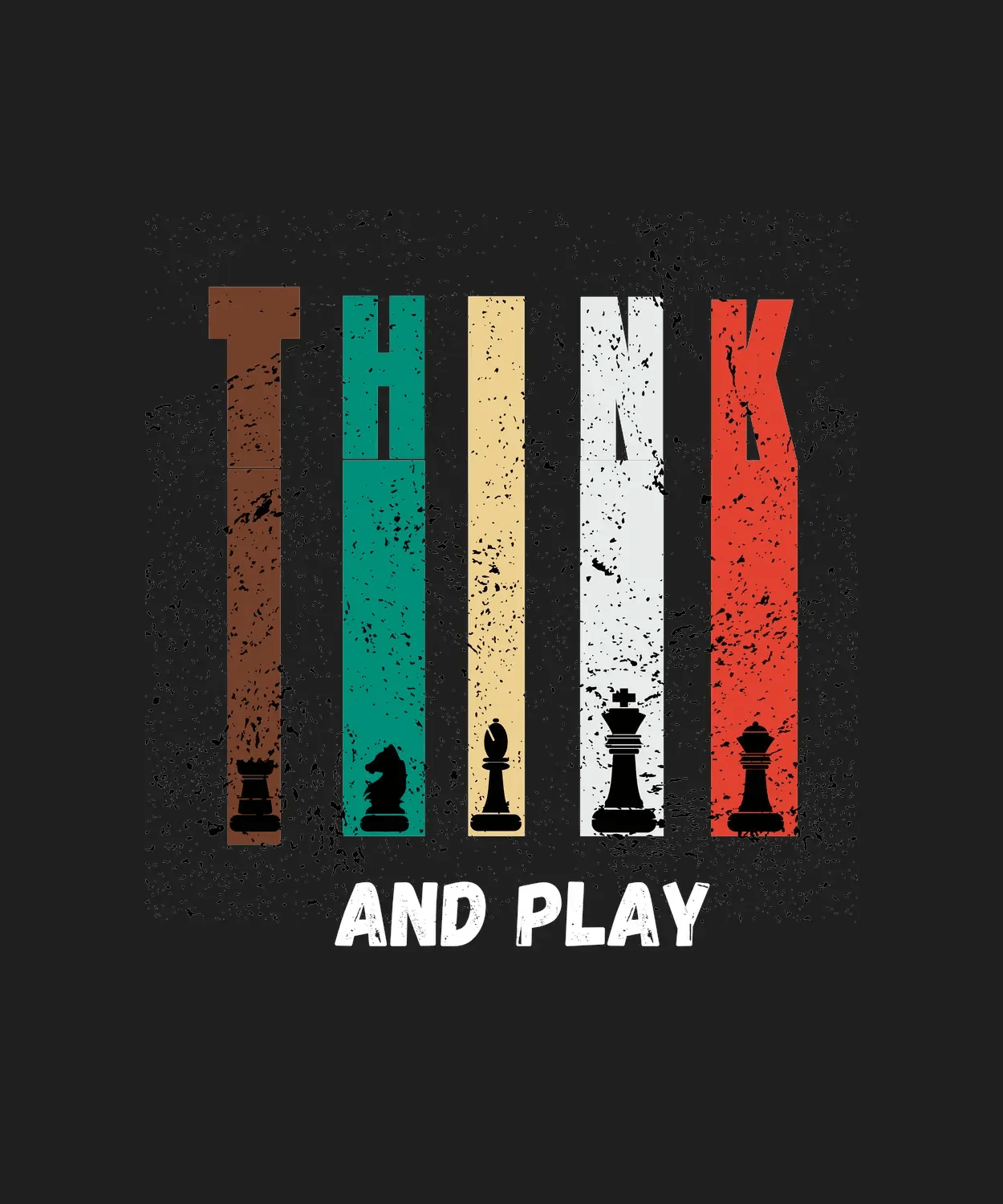 Chess Think and Play - DTF Ready to Press (black_bg)