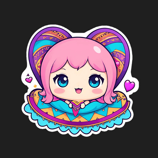 Chibi Girl Heart - Sticker - Heat Press Transfer
