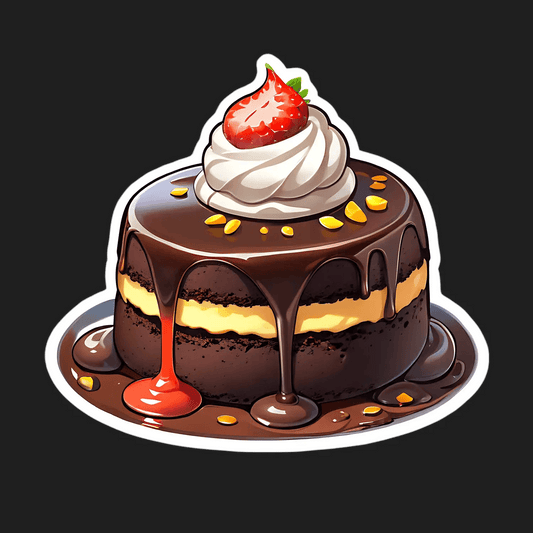 Chocolate Cake Delight - Sticker - Heat Press Transfer