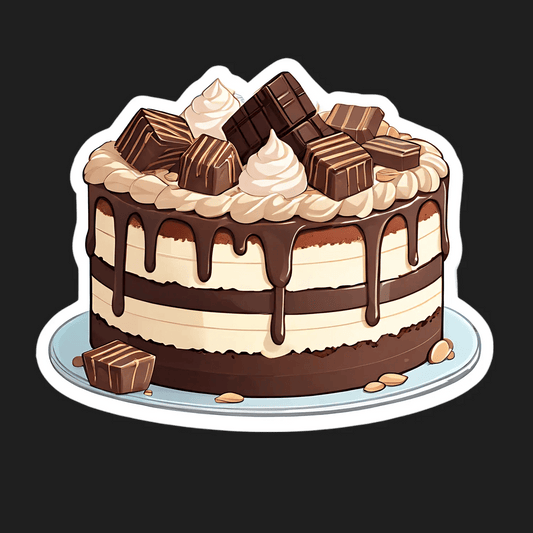 Chocolate Cake Delight - Sticker - Heat Press Transfer