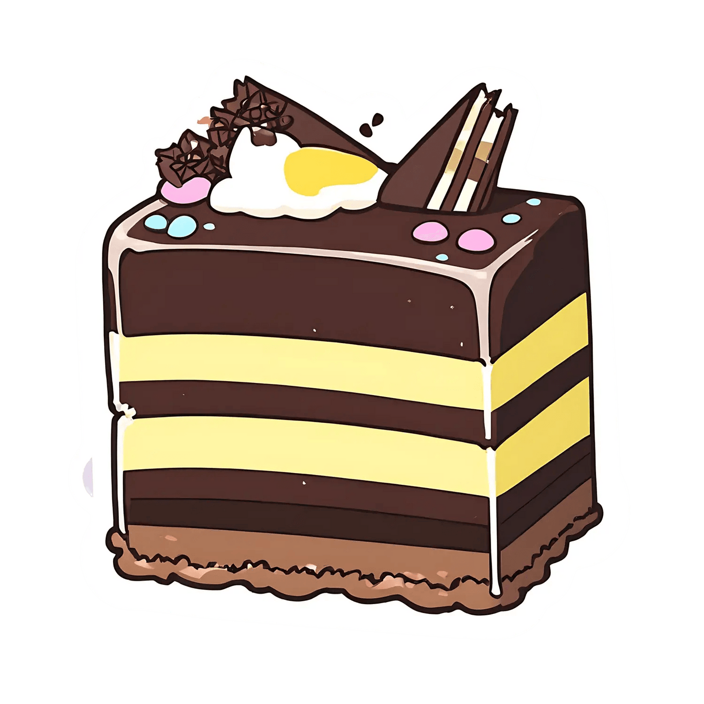 Chocolate Cake Delight - Sticker - Heat Press Transfer