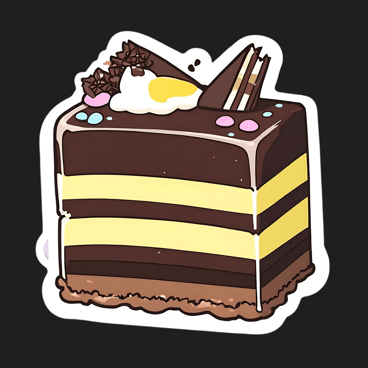 Chocolate Cake Delight - Sticker - Heat Press Transfer