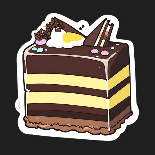 Chocolate Cake Delight - Sticker - Heat Press Transfer