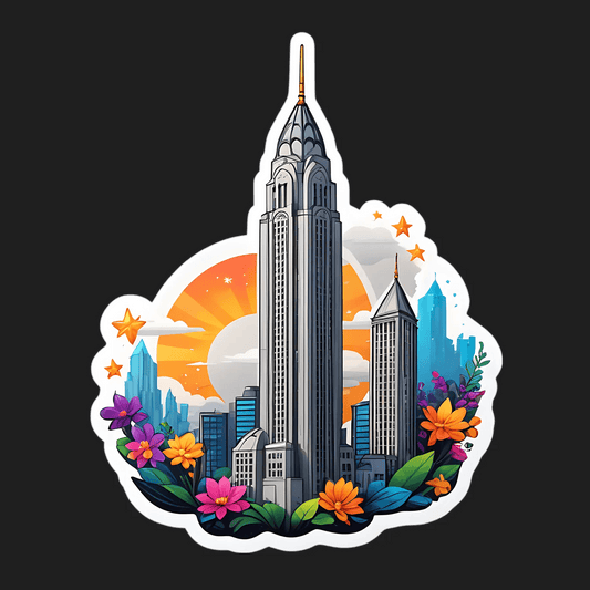 Cityscape Sunset - UV DTF Sticker - Heat Press Transfer