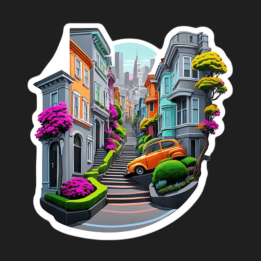 Cityscape Vibes - Colorful Sticker - Heat Press Transfer