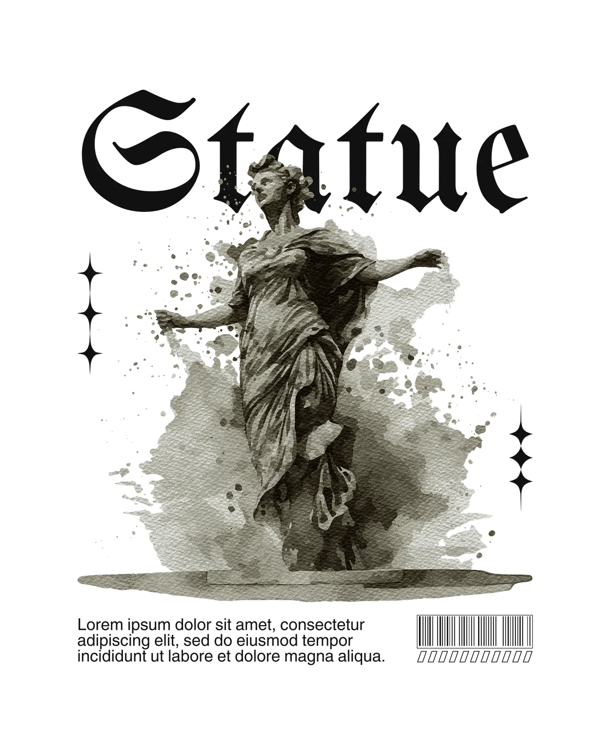 Classical Statue - DTF Ready to Press - Heat Press Transfer