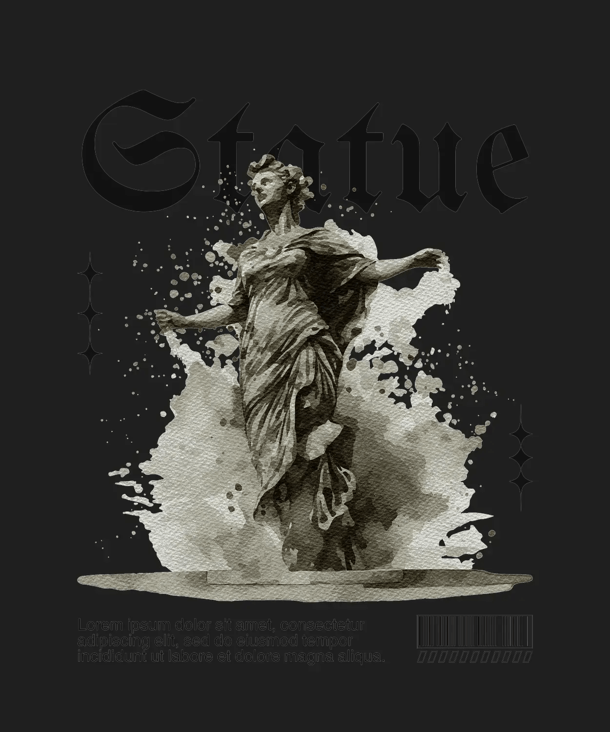 Classical Statue - DTF Ready to Press - Heat Press Transfer