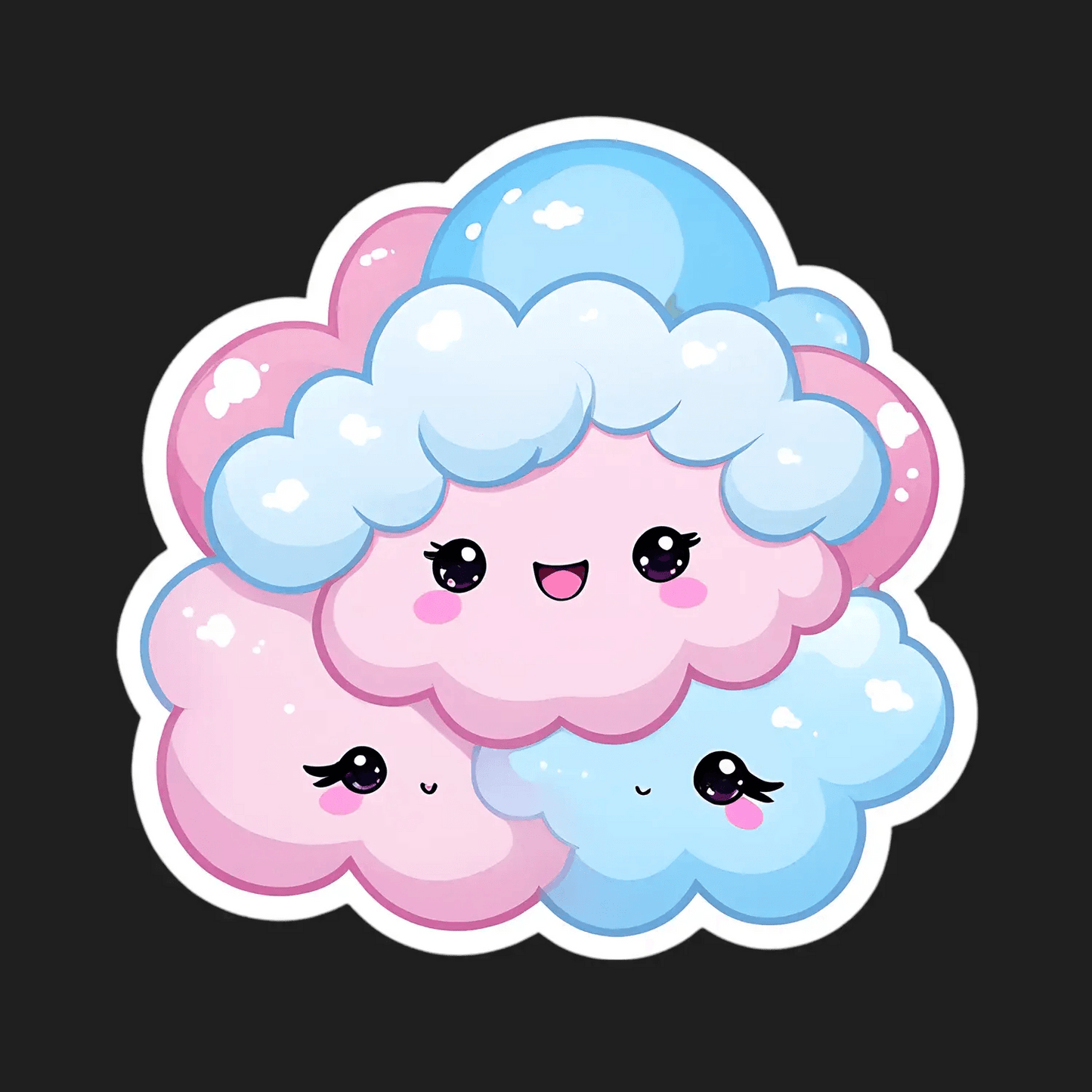 Cloud Cutie - Kawaii Sticker - Heat Press Transfer