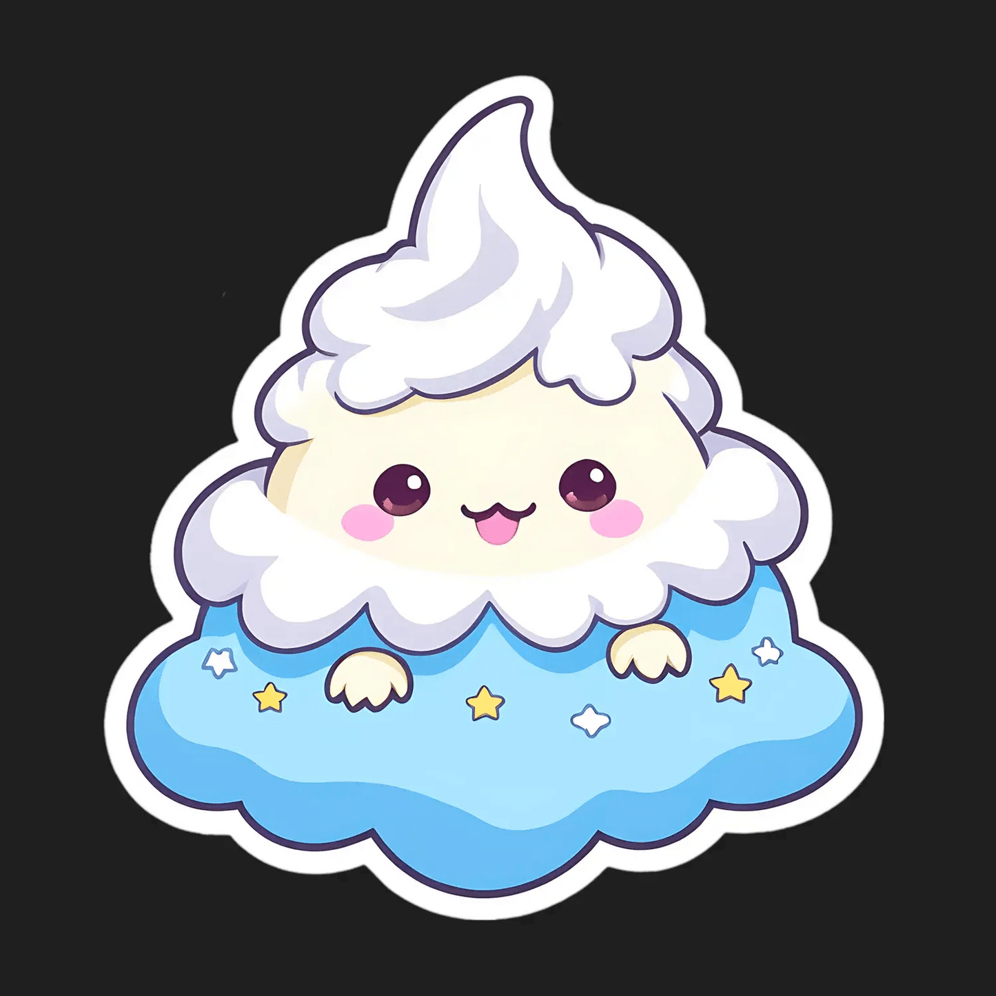 Cloud Lamb - Cute Sticker - Heat Press Transfer