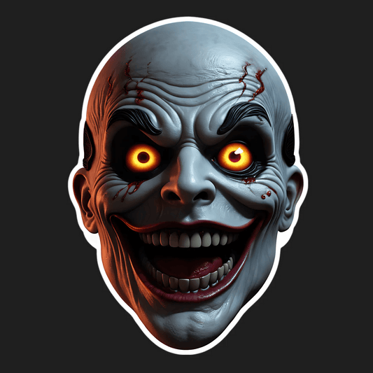 Clown Horror Sticker - Vivid UV Print - Heat Press Transfer