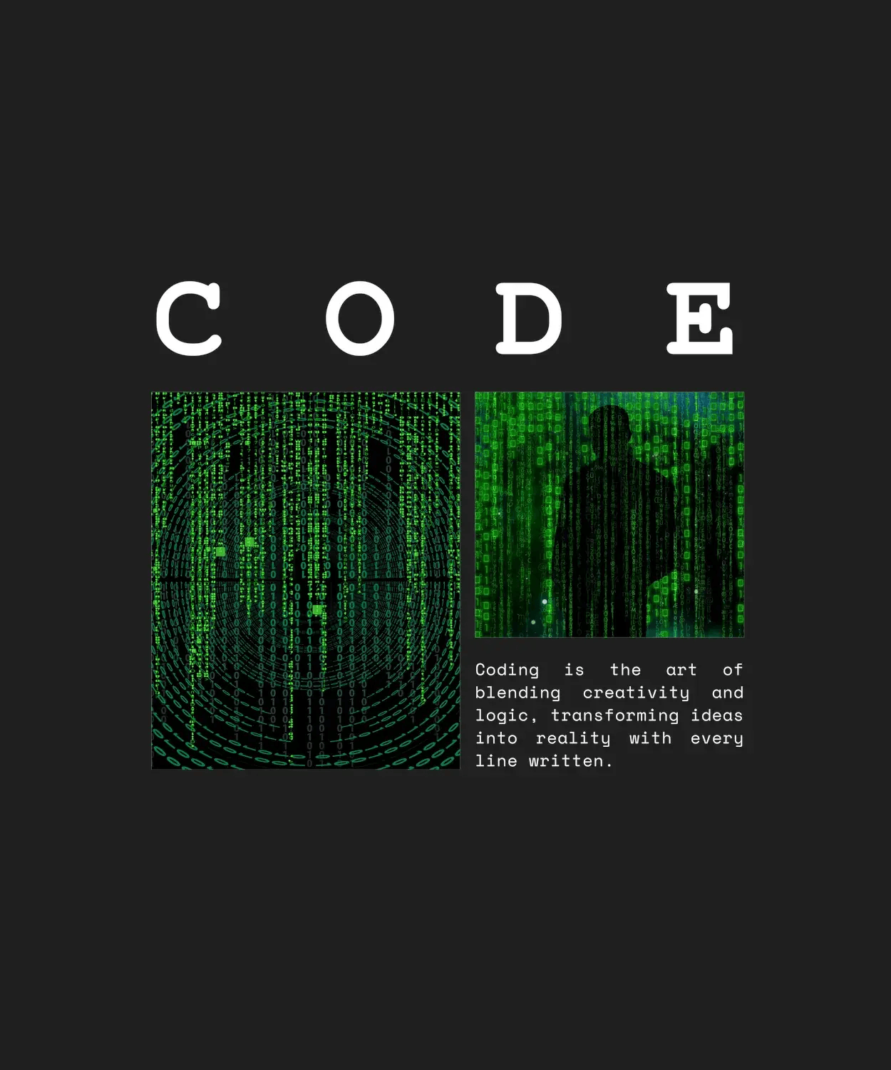 Code Matrix - DTF Ready to Press (black_bg)