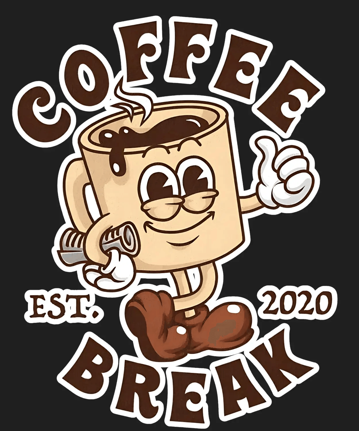Coffee Break Mug - DTF Ready to Press (black_bg)