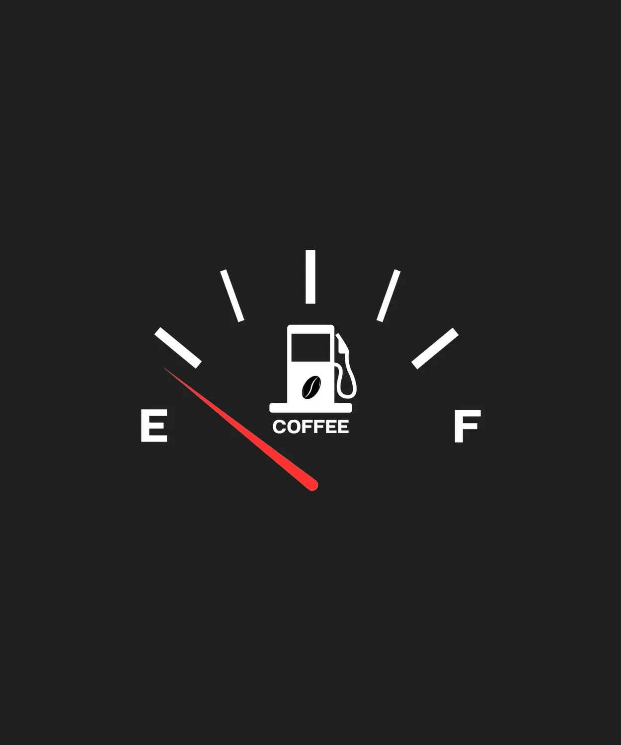 Coffee Fuel Gauge - DTF Ready to Press - Heat Press Transfer