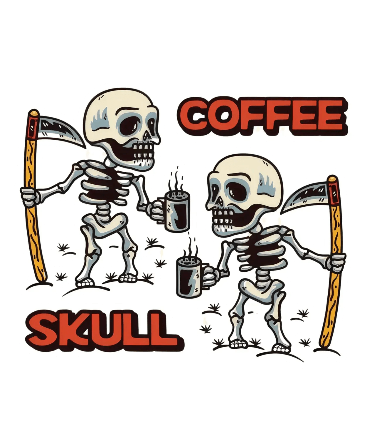 Coffee Skull - DTF Ready to Press (original)