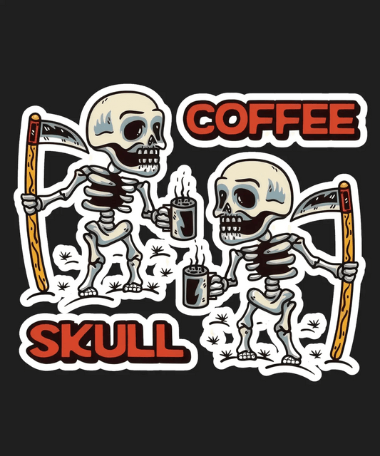 Coffee Skull - DTF Ready to Press - Heat Press Transfer