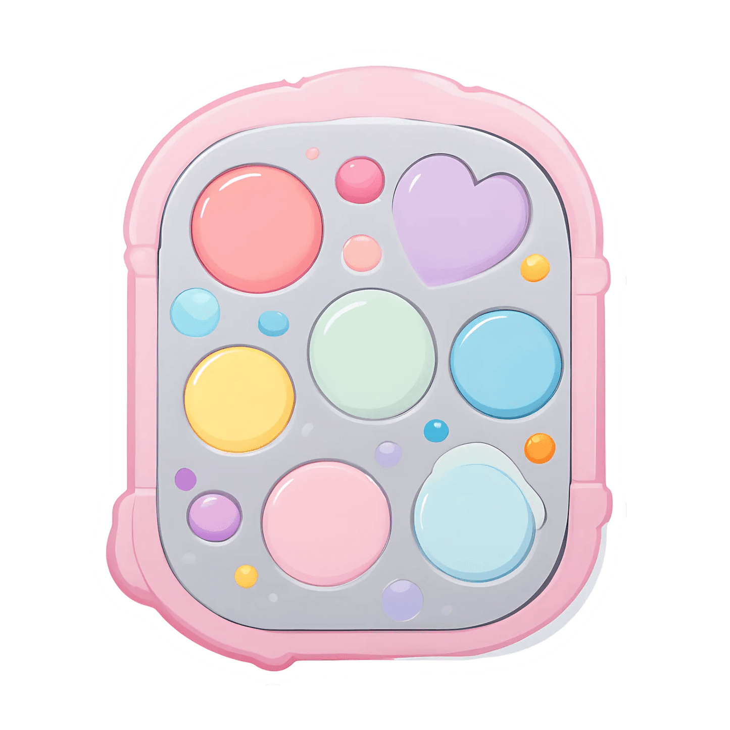 Color Palette Heart - Sticker - Heat Press Transfer