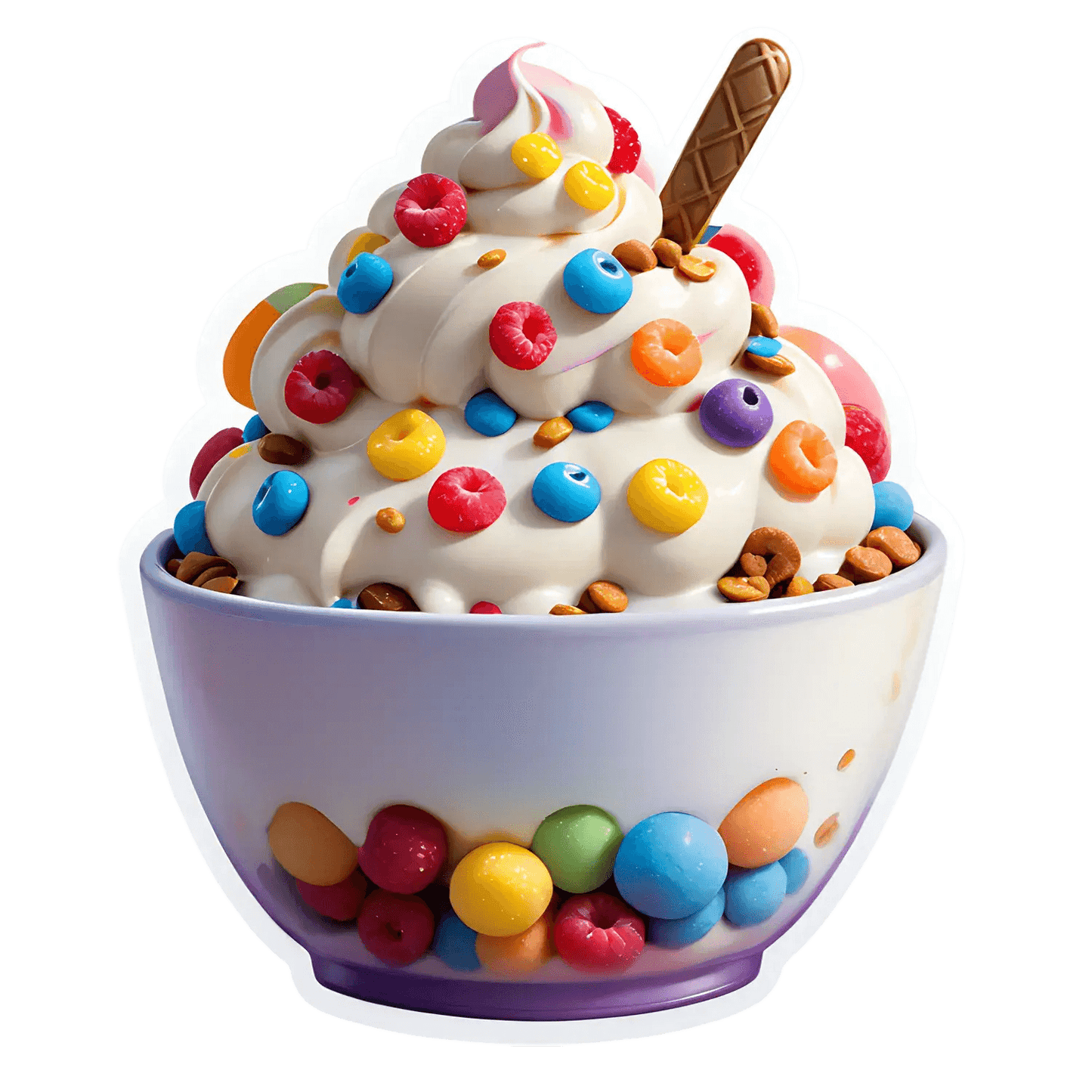 Colorful Dessert Delight - UV DTF Sticker - Heat Press Transfer