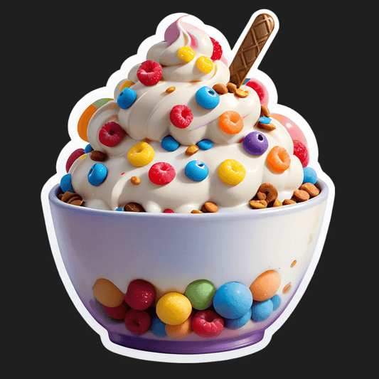 Colorful Dessert Delight - UV DTF Sticker - Heat Press Transfer