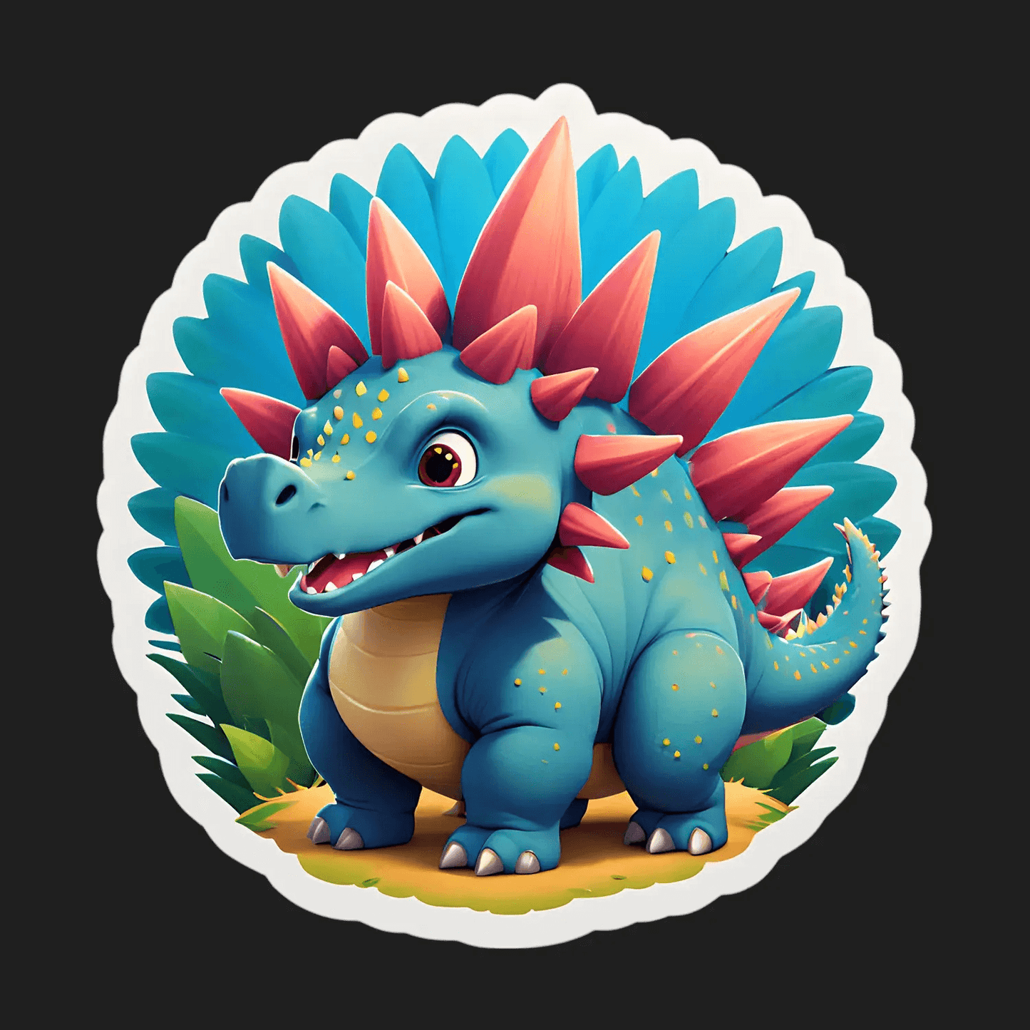 Colorful Dinosaur Sticker - Kids' Favorite - Heat Press Transfer