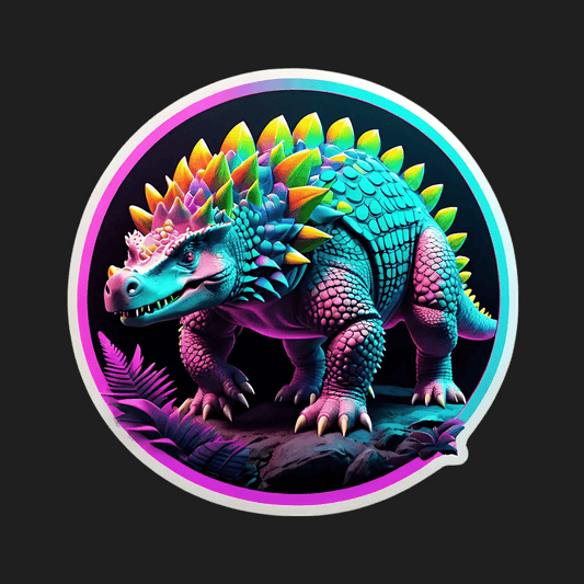 Colorful Dinosaur Sticker - UV Decor - Heat Press Transfer