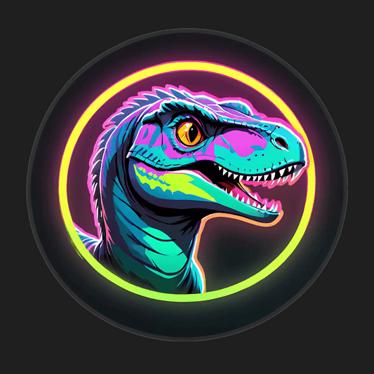 Colorful Dinosaur - Vibrant Sticker - Heat Press Transfer