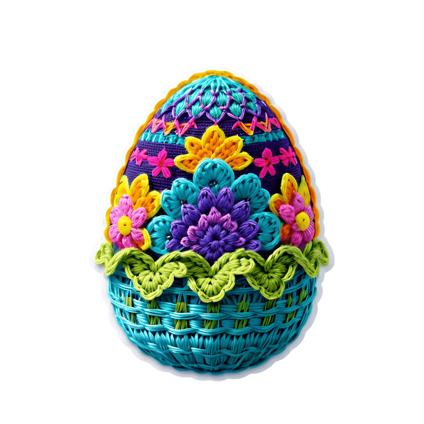 Colorful Easter Basket - Sticker - Heat Press Transfer