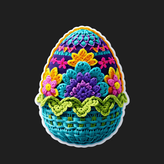 Colorful Easter Basket - Sticker - Heat Press Transfer