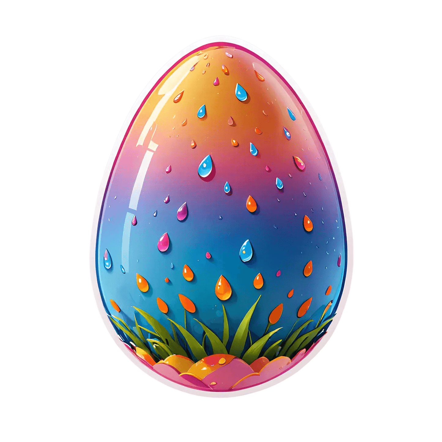 Colorful Easter Egg - Sticker - Heat Press Transfer