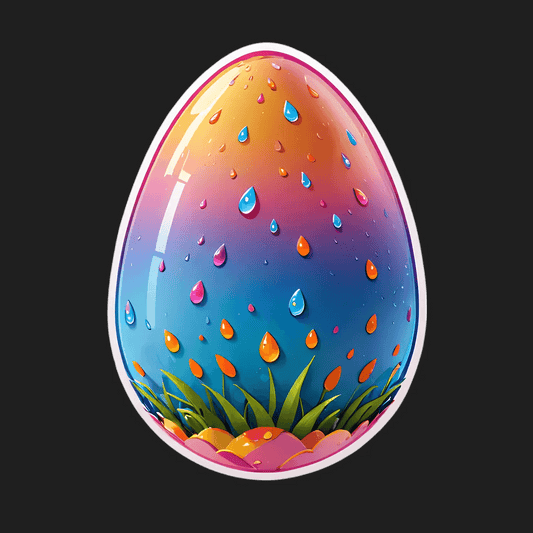 Colorful Easter Egg - Sticker - Heat Press Transfer