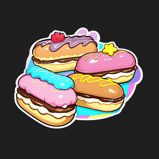 Colorful Eclair Sticker - UV DTF Decor - Heat Press Transfer