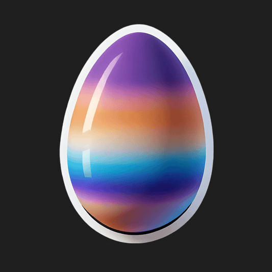 Colorful Egg Sticker - UV DTF - Heat Press Transfer