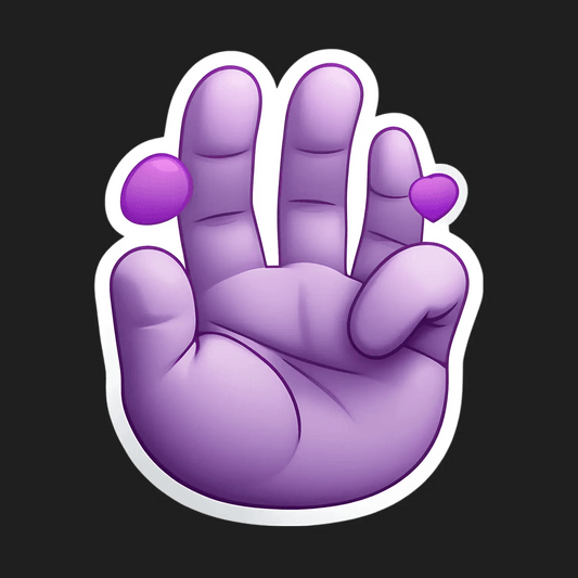Colorful Hand Gesture - Sticker - Heat Press Transfer