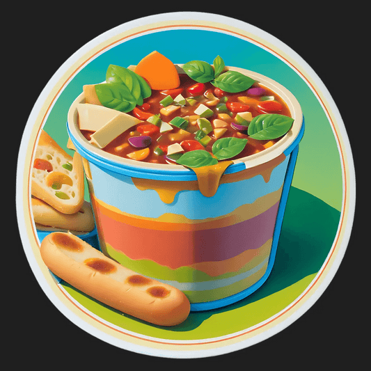 Colorful Minestrone - Soup Sticker - Heat Press Transfer