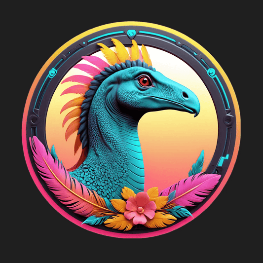 Colorful Parasaurolophus - Sticker - Heat Press Transfer