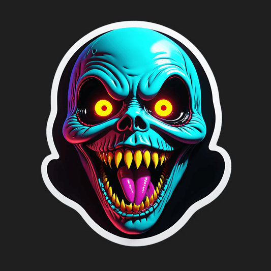 Colorful Skull Sticker - UV DTF - Heat Press Transfer