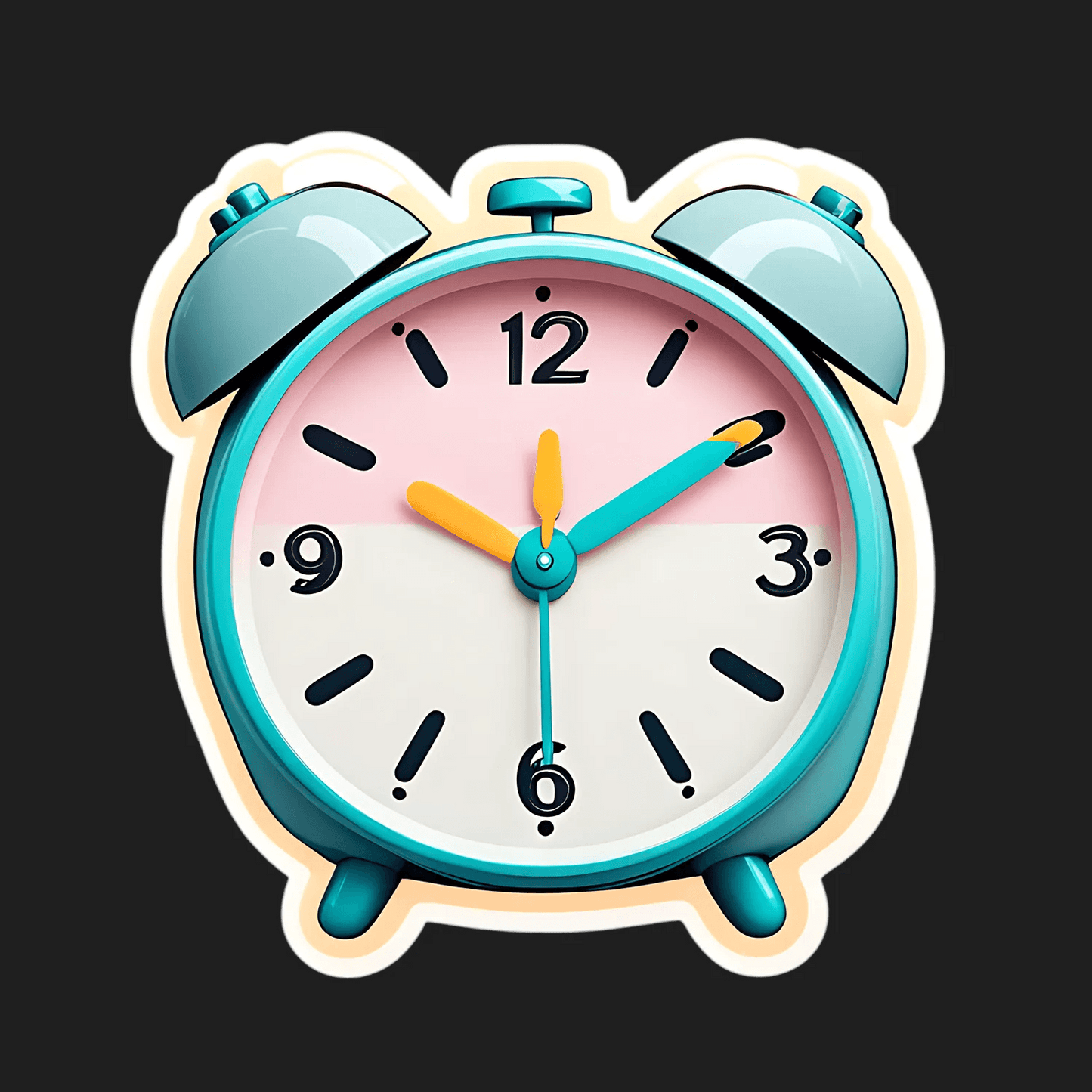 Colorful Alarm Clock - Sticker - Heat Press Transfer
