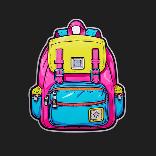 Colorful Backpack - UV Sticker - Heat Press Transfer