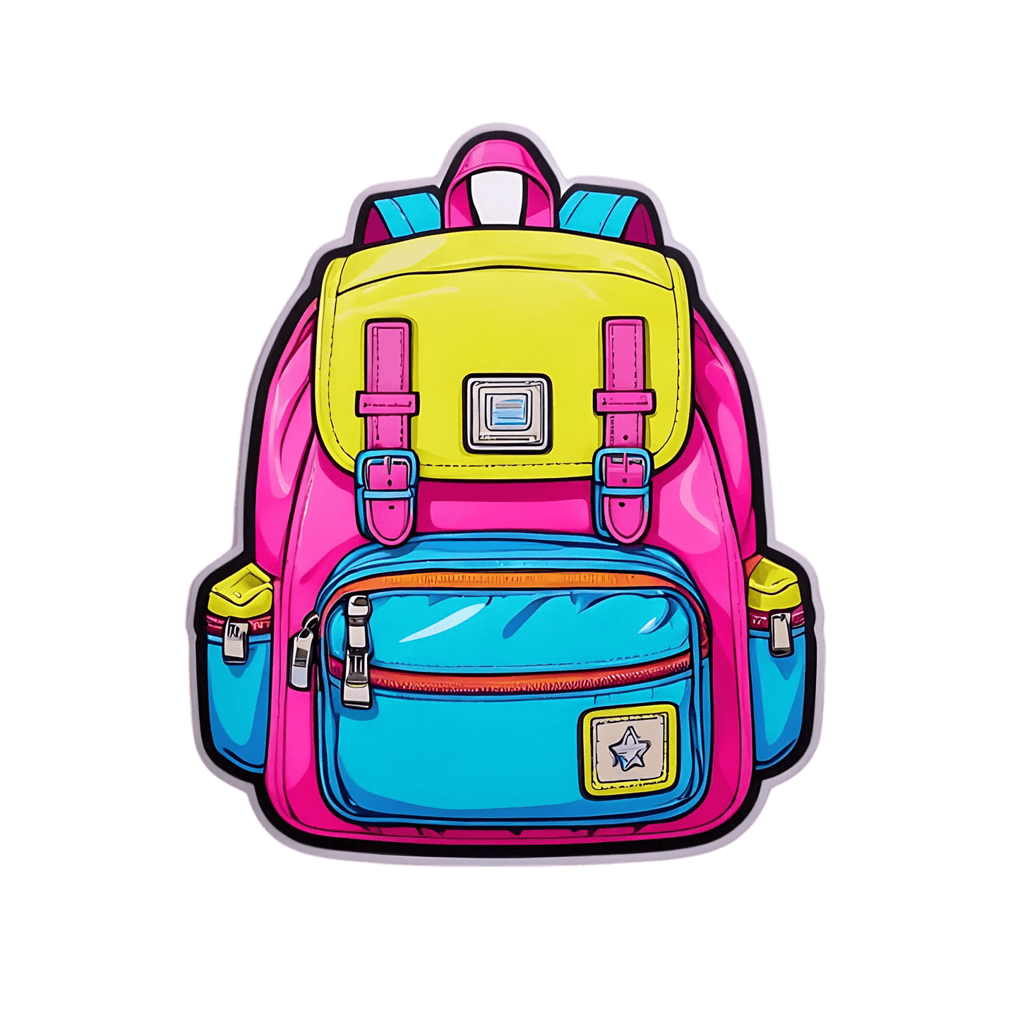 Colorful Backpack - UV Sticker - Heat Press Transfer