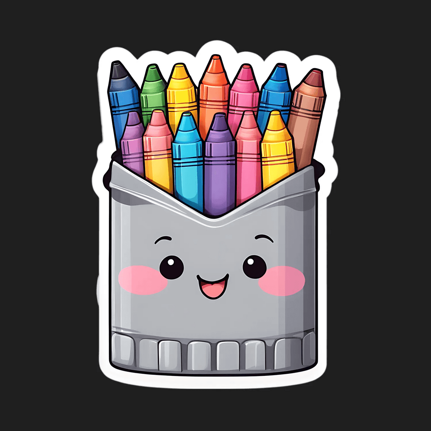 Colorful Crayons - Sticker - Heat Press Transfer