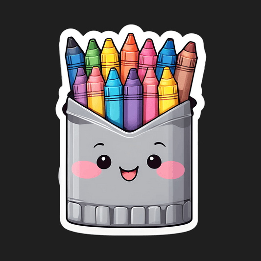 Colorful Crayons - Sticker - Heat Press Transfer