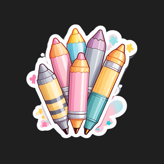 Colorful Crayons - Sticker - Heat Press Transfer