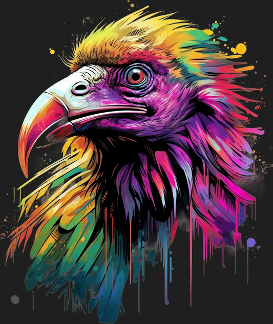Colorful Eagle Art - DTF Ready to Press - Heat Press Transfer