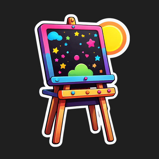 Colorful Easel - Creative Sticker - Heat Press Transfer