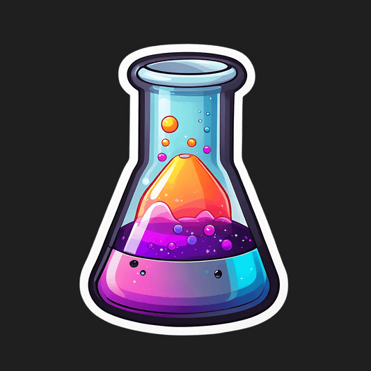 Colorful Erlenmeyer - Sticker - Heat Press Transfer